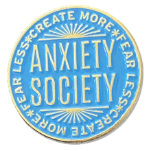 Anxiety society pin